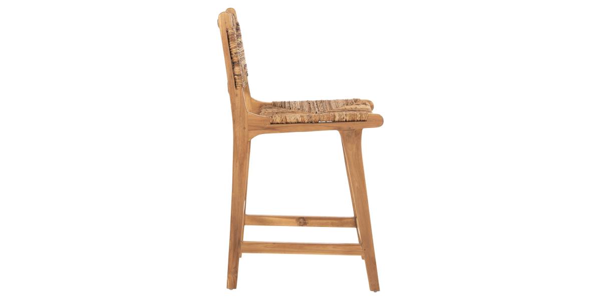 ΣΚΑΜΠΟ ΜΠΑΡ WALTER HM9842 ΞΥΛO TEAK ΣΕ ΦΥΣΙΚΟ-ΨΑΘΑ 46x55x96Υεκ.