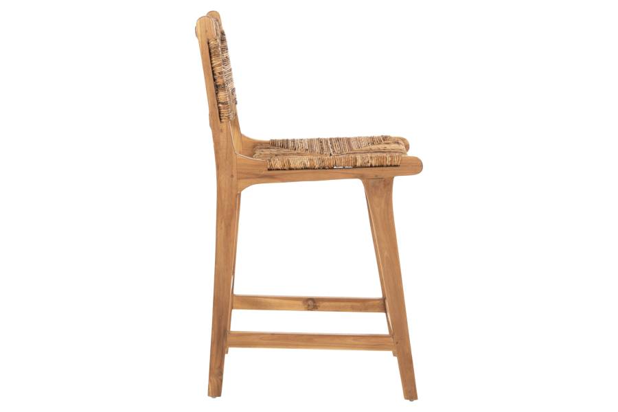 ΣΚΑΜΠΟ ΜΠΑΡ WALTER HM9842 ΞΥΛO TEAK ΣΕ ΦΥΣΙΚΟ-ΨΑΘΑ 46x55x96Υεκ.