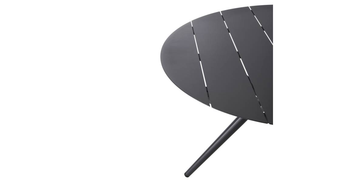 ΤΡΑΠΕΖΙ ΑΛΟΥΜΙΝΙΟΥ ΣΤΡΟΓΓΥΛΟ HIGER HM6061.03 ΑΝΘΡΑΚΙ Φ126Χ73Υεκ.