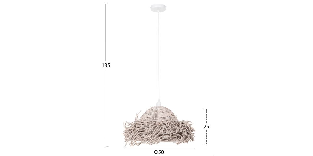 ΦΩΤΙΣΤΙΚΟ ΟΡΟΦΗΣ ΚΡΕΜΑΣΤΟ HM4349 SEAGRASS ΣΕ WHITEWASH ΧΡΩΜΑ Φ50x25-135Υεκ.