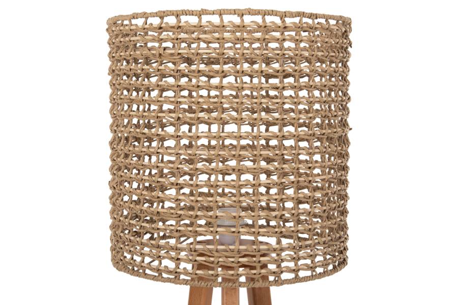 ΕΠΙΔΑΠΕΔΙΟ ΦΩΤΙΣΤΙΚΟ HM4351 RUBBERWOOD-RATTAN-PAPER ROPE ΣΕ ΦΥΣΙΚΟ Φ36x149,5Υεκ.