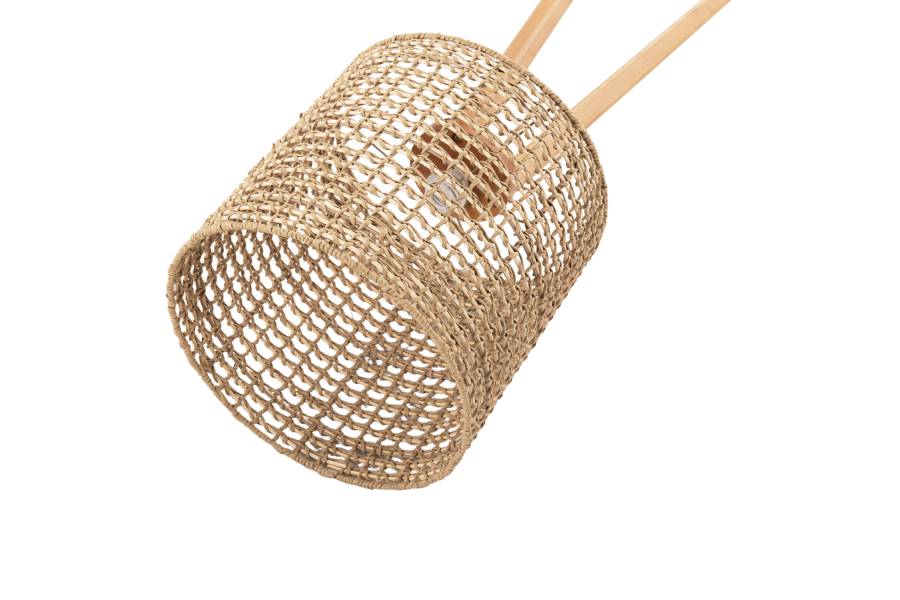ΕΠΙΔΑΠΕΔΙΟ ΦΩΤΙΣΤΙΚΟ HM4351 RUBBERWOOD-RATTAN-PAPER ROPE ΣΕ ΦΥΣΙΚΟ Φ36x149,5Υεκ.