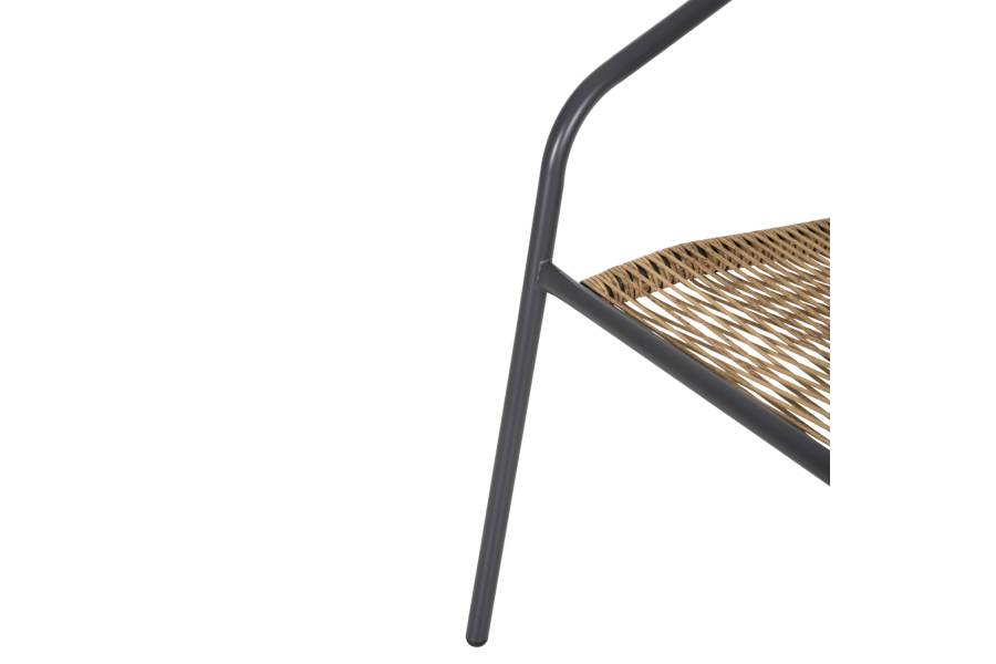ΠΟΛΥΘΡΟΝΑ SWIFTER HM5969.02 ΜΕΤΑΛΛΟ ΓΚΡΙ-ΣΥΝΘ. RATTAN ΣΕ ΦΥΣΙΚΟ 54x61x75Υεκ.