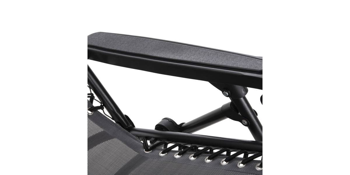 ΠΟΛΥΘΡΟΝΑ RELAX COMPANION HM5095.11 ΓΚΡΙ TEXTILENE-ΜΑΥΡΟ ΜΕΤΑΛΛΟ 67x145x110Υεκ.