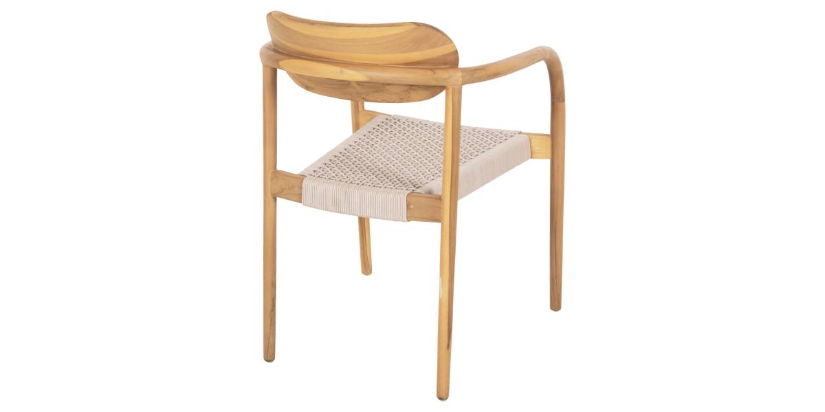 ΠΟΛΥΘΡΟΝΑ OSLO HM9636.07 ΞΥΛΟ TEAK ΦΥΣΙΚΟ & ΜΠΕΖ ΣΧΟΙΝΙ 55x54x80Yεκ.