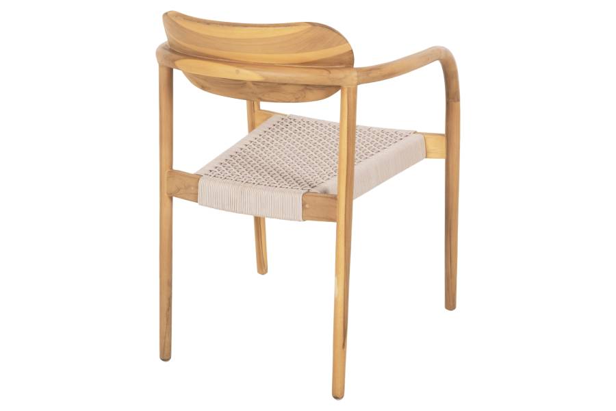 ΠΟΛΥΘΡΟΝΑ OSLO HM9636.07 ΞΥΛΟ TEAK ΦΥΣΙΚΟ & ΜΠΕΖ ΣΧΟΙΝΙ 55x54x80Yεκ.
