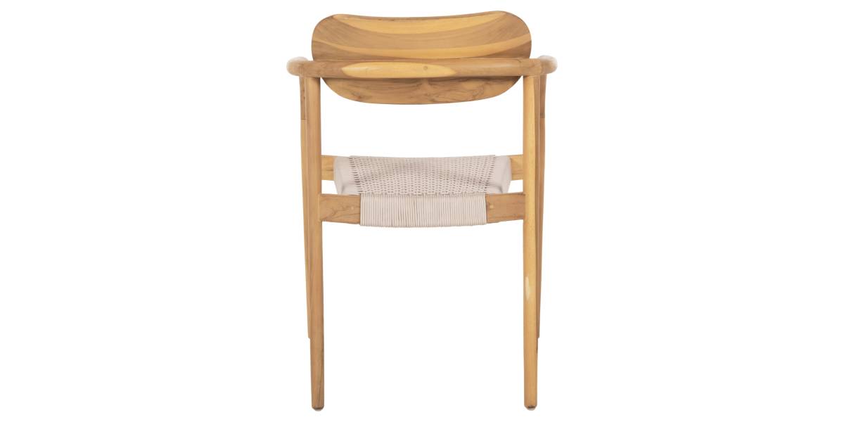 ΠΟΛΥΘΡΟΝΑ OSLO HM9636.07 ΞΥΛΟ TEAK ΦΥΣΙΚΟ & ΜΠΕΖ ΣΧΟΙΝΙ 55x54x80Yεκ.