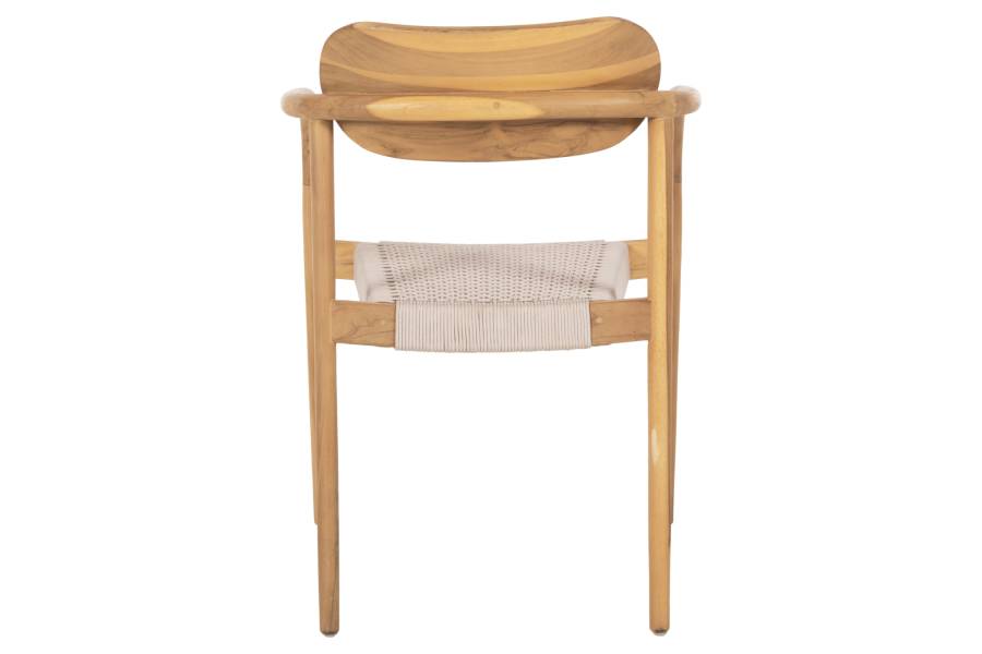 ΠΟΛΥΘΡΟΝΑ OSLO HM9636.07 ΞΥΛΟ TEAK ΦΥΣΙΚΟ & ΜΠΕΖ ΣΧΟΙΝΙ 55x54x80Yεκ.