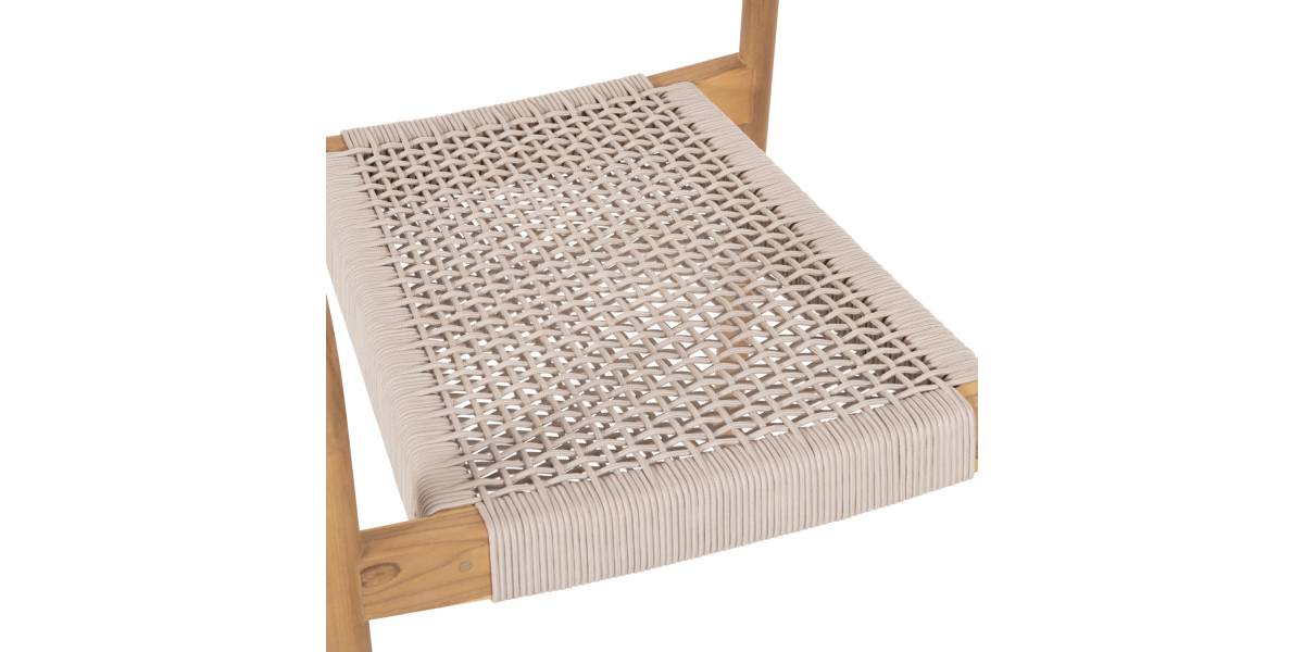 ΠΟΛΥΘΡΟΝΑ OSLO HM9636.07 ΞΥΛΟ TEAK ΦΥΣΙΚΟ & ΜΠΕΖ ΣΧΟΙΝΙ 55x54x80Yεκ.