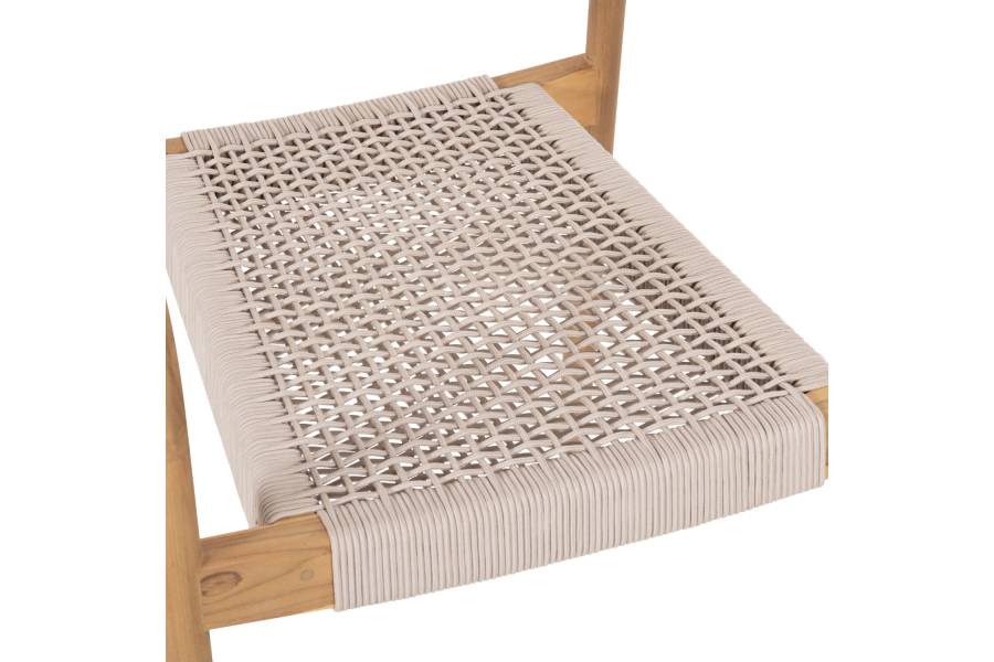 ΠΟΛΥΘΡΟΝΑ OSLO HM9636.07 ΞΥΛΟ TEAK ΦΥΣΙΚΟ & ΜΠΕΖ ΣΧΟΙΝΙ 55x54x80Yεκ.