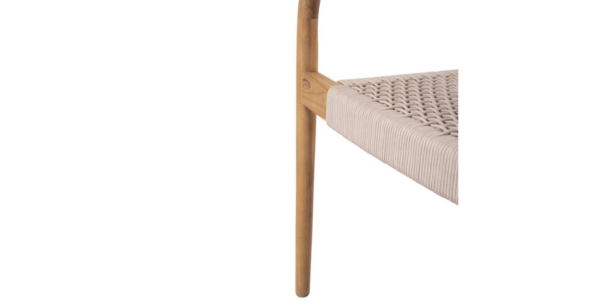 ΠΟΛΥΘΡΟΝΑ OSLO HM9636.07 ΞΥΛΟ TEAK ΦΥΣΙΚΟ & ΜΠΕΖ ΣΧΟΙΝΙ 55x54x80Yεκ.