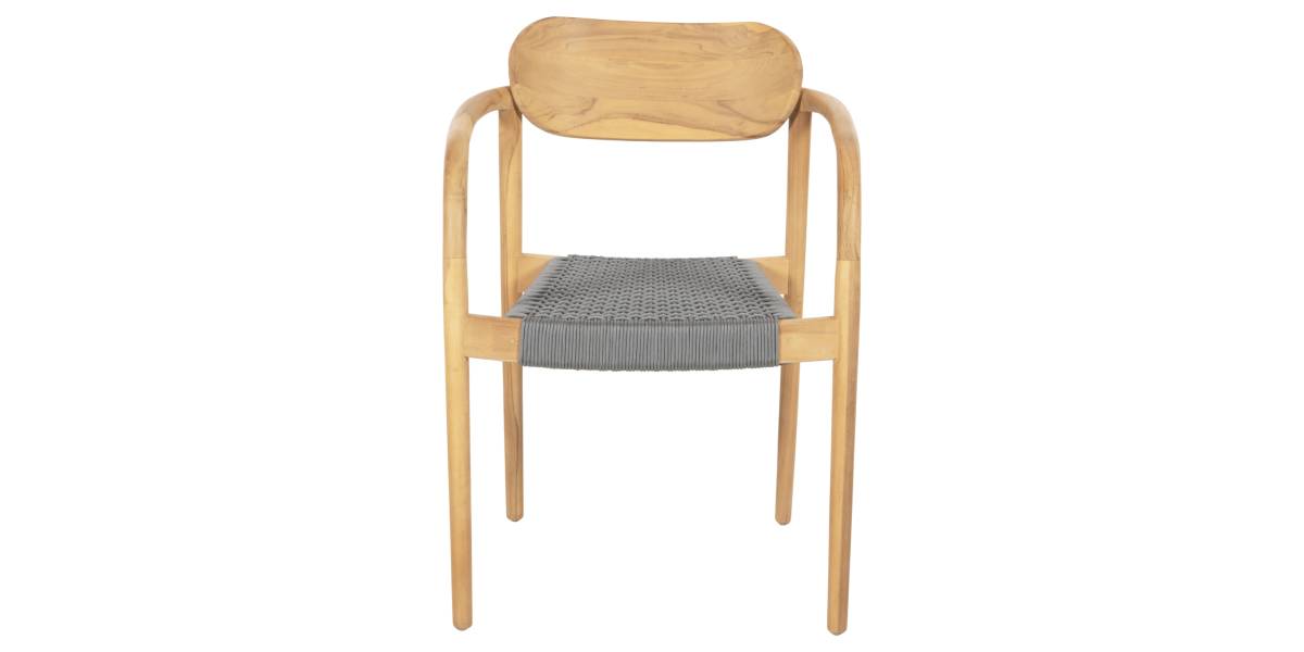ΠΟΛΥΘΡΟΝΑ OSLO HM9636.08 ΞΥΛΟ TEAK ΦΥΣΙΚΟ & ΓΚΡΙ ΣΧΟΙΝΙ 55x54x80Yεκ.