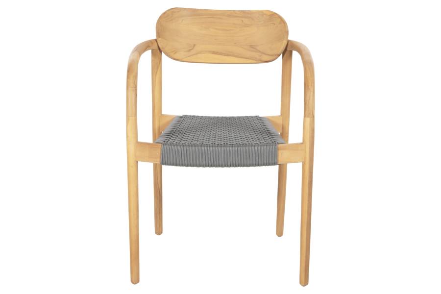 ΠΟΛΥΘΡΟΝΑ OSLO HM9636.08 ΞΥΛΟ TEAK ΦΥΣΙΚΟ & ΓΚΡΙ ΣΧΟΙΝΙ 55x54x80Yεκ.