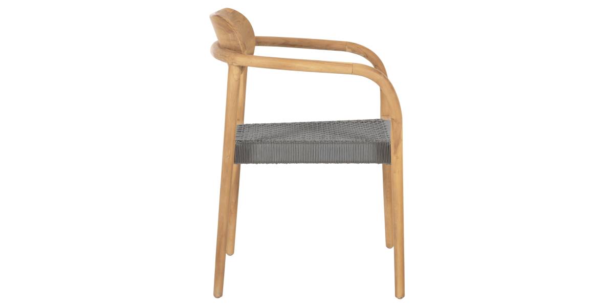 ΠΟΛΥΘΡΟΝΑ OSLO HM9636.08 ΞΥΛΟ TEAK ΦΥΣΙΚΟ & ΓΚΡΙ ΣΧΟΙΝΙ 55x54x80Yεκ.
