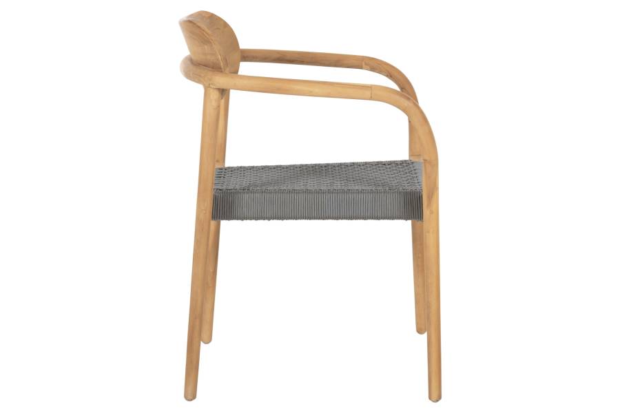 ΠΟΛΥΘΡΟΝΑ OSLO HM9636.08 ΞΥΛΟ TEAK ΦΥΣΙΚΟ & ΓΚΡΙ ΣΧΟΙΝΙ 55x54x80Yεκ.