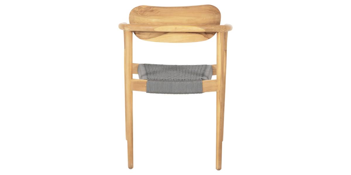 ΠΟΛΥΘΡΟΝΑ OSLO HM9636.08 ΞΥΛΟ TEAK ΦΥΣΙΚΟ & ΓΚΡΙ ΣΧΟΙΝΙ 55x54x80Yεκ.