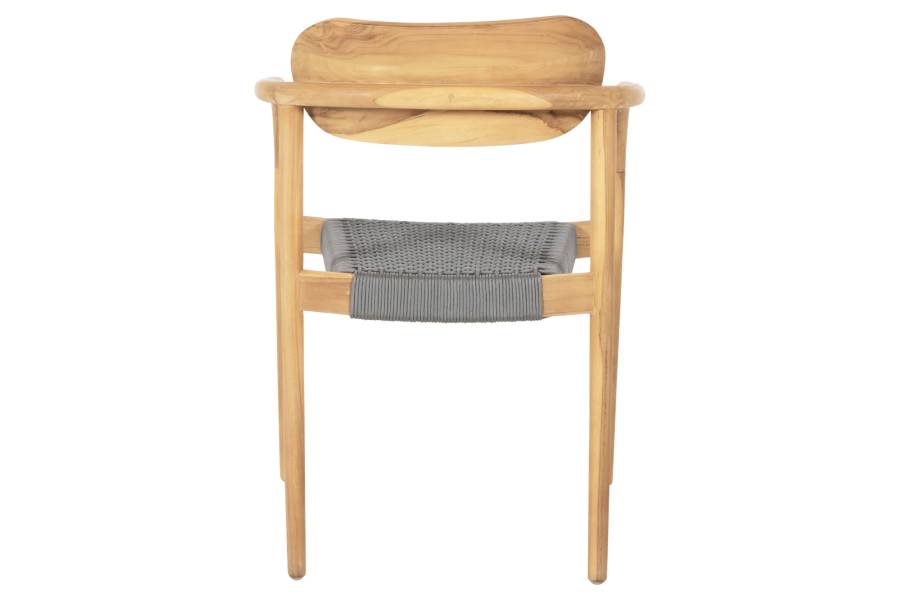 ΠΟΛΥΘΡΟΝΑ OSLO HM9636.08 ΞΥΛΟ TEAK ΦΥΣΙΚΟ & ΓΚΡΙ ΣΧΟΙΝΙ 55x54x80Yεκ.