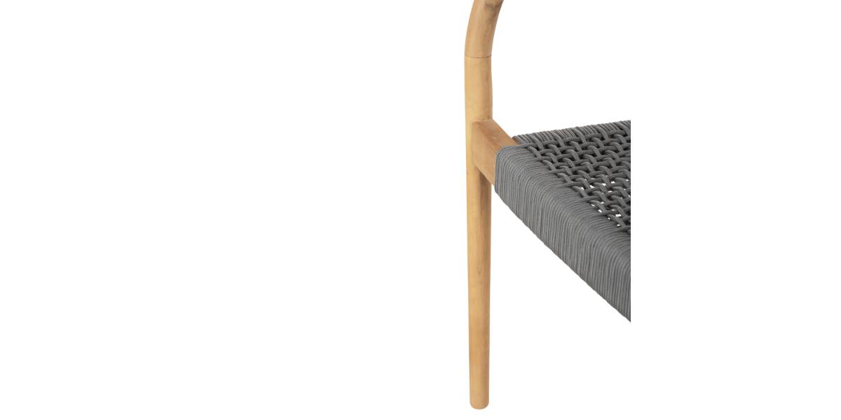 ΠΟΛΥΘΡΟΝΑ OSLO HM9636.08 ΞΥΛΟ TEAK ΦΥΣΙΚΟ & ΓΚΡΙ ΣΧΟΙΝΙ 55x54x80Yεκ.