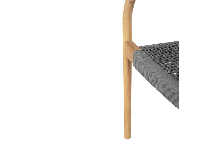 ΠΟΛΥΘΡΟΝΑ OSLO HM9636.08 ΞΥΛΟ TEAK ΦΥΣΙΚΟ & ΓΚΡΙ ΣΧΟΙΝΙ 55x54x80Yεκ.