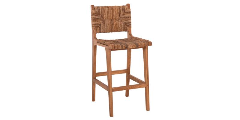 ΣΚΑΜΠΟ ΜΠΑΡ WALTER HM9841 ΞΥΛO TEAK ΣΕ ΦΥΣΙΚΟ-ΨΑΘΑ 46x55x105Υ εκ.