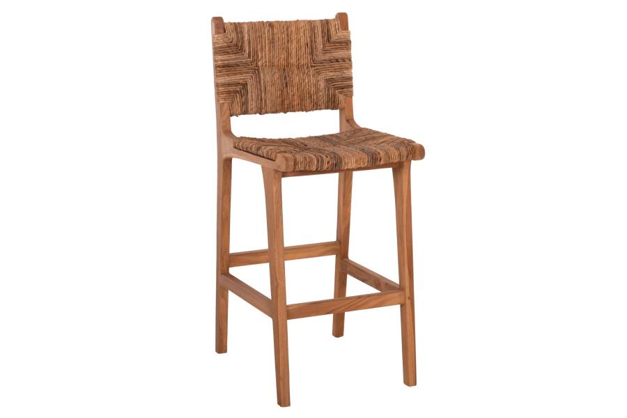 ΣΚΑΜΠΟ ΜΠΑΡ WALTER HM9841 ΞΥΛO TEAK ΣΕ ΦΥΣΙΚΟ-ΨΑΘΑ 46x55x105Υ εκ.
