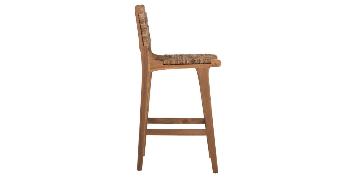 ΣΚΑΜΠΟ ΜΠΑΡ WALTER HM9841 ΞΥΛO TEAK ΣΕ ΦΥΣΙΚΟ-ΨΑΘΑ 46x55x105Υ εκ.