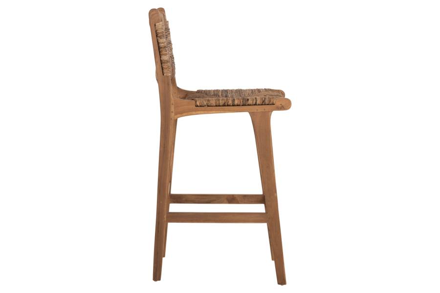 ΣΚΑΜΠΟ ΜΠΑΡ WALTER HM9841 ΞΥΛO TEAK ΣΕ ΦΥΣΙΚΟ-ΨΑΘΑ 46x55x105Υ εκ.
