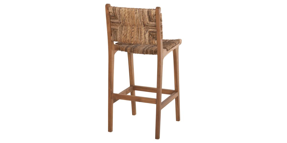 ΣΚΑΜΠΟ ΜΠΑΡ WALTER HM9841 ΞΥΛO TEAK ΣΕ ΦΥΣΙΚΟ-ΨΑΘΑ 46x55x105Υ εκ.
