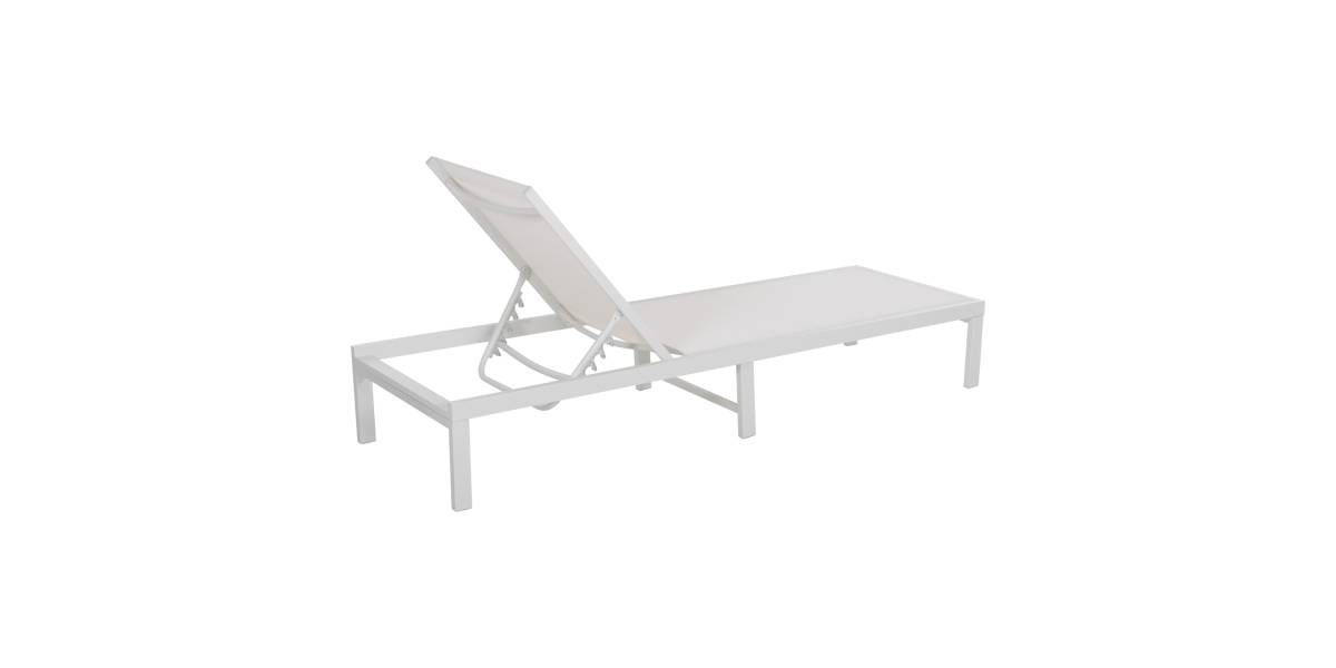 ΞΑΠΛΩΣΤΡΑ ΑΛΟΥΜΙΝΙΟΥ THATCHER HM5983.01 ΛΕΥΚΟΣ ΣΚΕΛΕΤΟΣ & TEXTILENE 196,5x64,5x92Υεκ