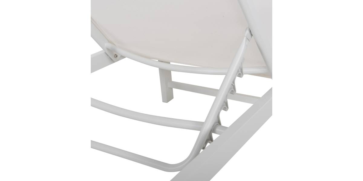 ΞΑΠΛΩΣΤΡΑ ΑΛΟΥΜΙΝΙΟΥ THATCHER HM5983.01 ΛΕΥΚΟΣ ΣΚΕΛΕΤΟΣ & TEXTILENE 196,5x64,5x92Υεκ