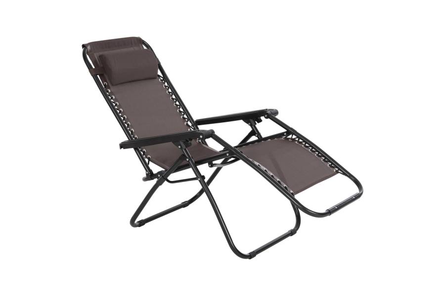 ΠΟΛΥΘΡΟΝΑ RELAX COMPANION HM5095.13 ΚΑΦΕ TEXTILENE-ΜΑΥΡΟ ΜΕΤΑΛΛΟ 67x145x110Υεκ.