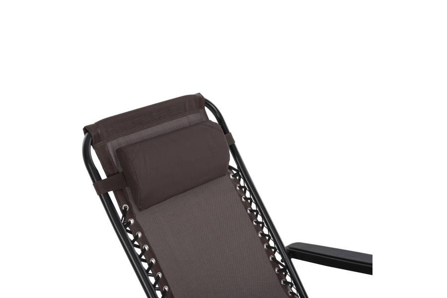 ΠΟΛΥΘΡΟΝΑ RELAX COMPANION HM5095.13 ΚΑΦΕ TEXTILENE-ΜΑΥΡΟ ΜΕΤΑΛΛΟ 67x145x110Υεκ.