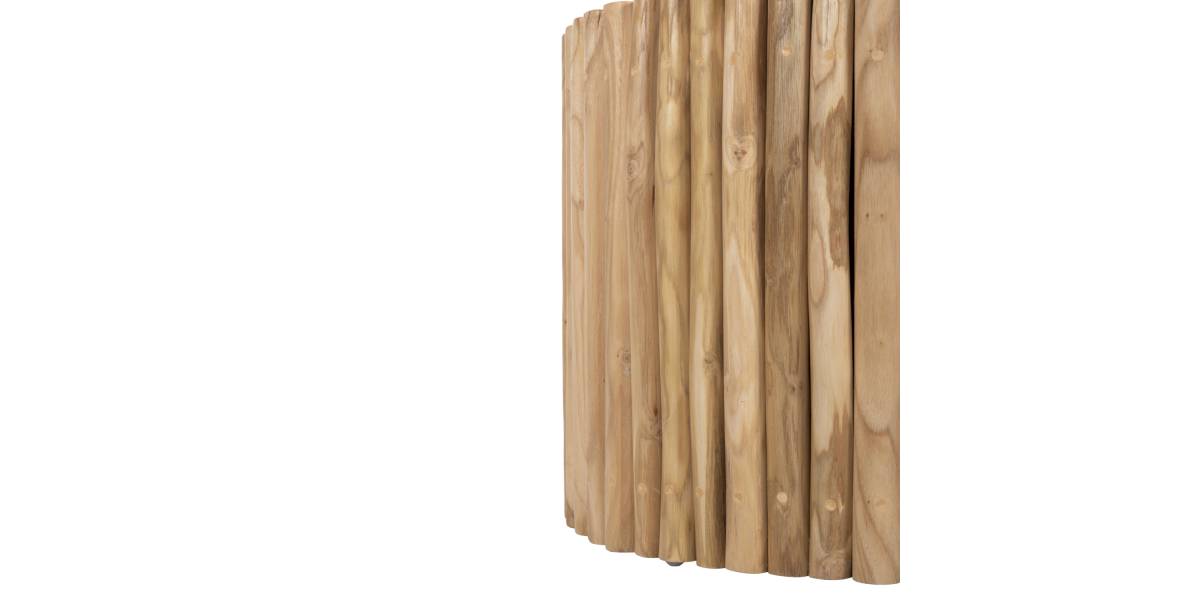 ΤΡΑΠΕΖΙ ΣΑΛΟΝΙΟΥ ΣΤΡΟΓΓΥΛΟ COOTER HM9864 ΚΛΑΔΙΑ TEAK-ΦΥΣΙΚΟ Φ60,5x46Υεκ.