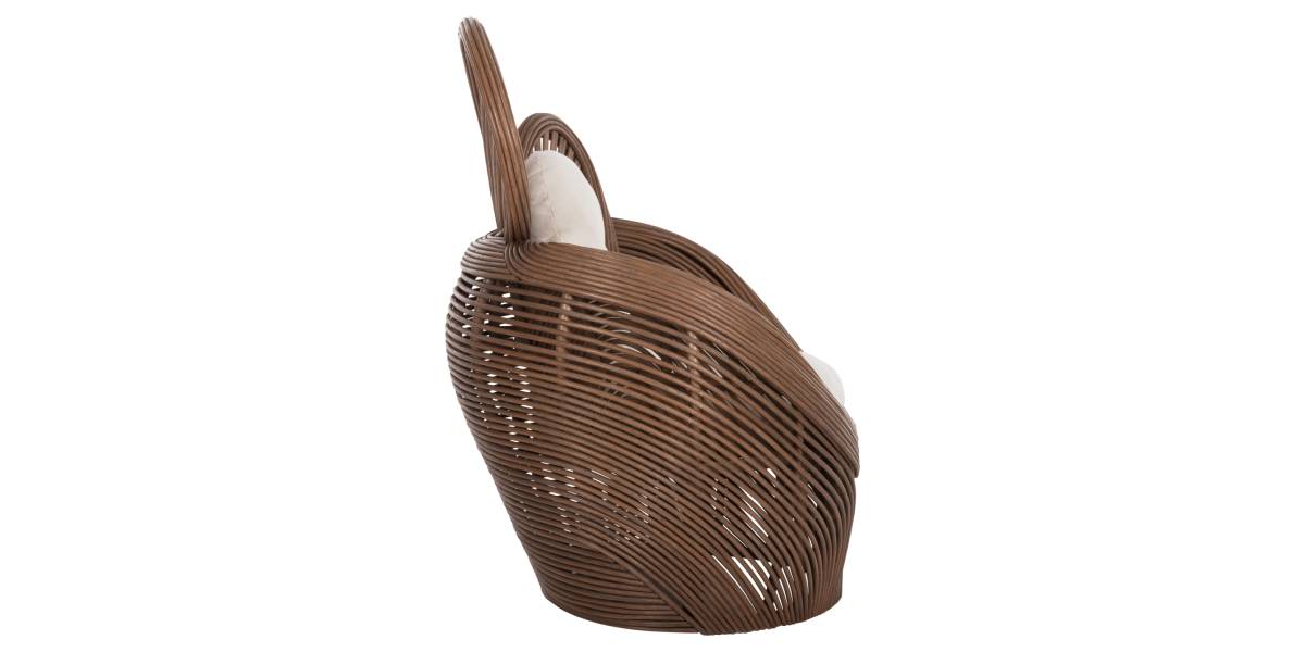 ΠΟΛΥΘΡΟΝΑ CIRCE HM9883 RATTAN ΚΑΦΕ-ΜΑΞΙΛΑΡΙΑ ΕΚΡΟΥ 100x74x112,5Υεκ.