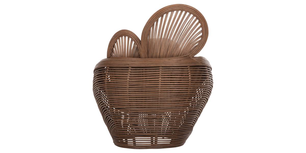 ΠΟΛΥΘΡΟΝΑ CIRCE HM9883 RATTAN ΚΑΦΕ-ΜΑΞΙΛΑΡΙΑ ΕΚΡΟΥ 100x74x112,5Υεκ.