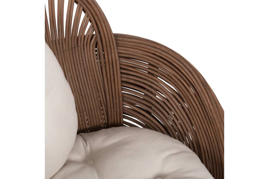 ΠΟΛΥΘΡΟΝΑ CIRCE HM9883 RATTAN ΚΑΦΕ-ΜΑΞΙΛΑΡΙΑ ΕΚΡΟΥ 100x74x112,5Υεκ.