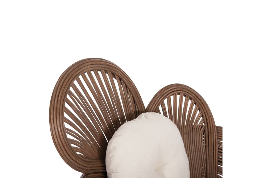 ΠΟΛΥΘΡΟΝΑ CIRCE HM9883 RATTAN ΚΑΦΕ-ΜΑΞΙΛΑΡΙΑ ΕΚΡΟΥ 100x74x112,5Υεκ.