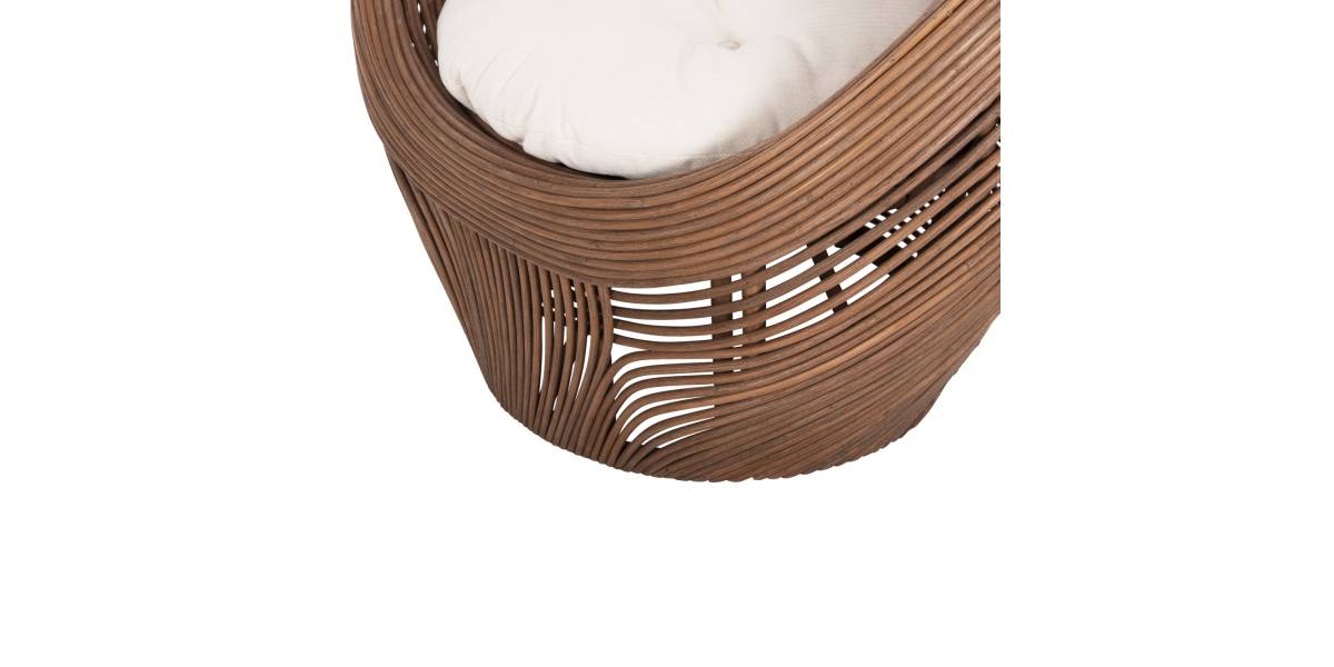 ΠΟΛΥΘΡΟΝΑ CIRCE HM9883 RATTAN ΚΑΦΕ-ΜΑΞΙΛΑΡΙΑ ΕΚΡΟΥ 100x74x112,5Υεκ.