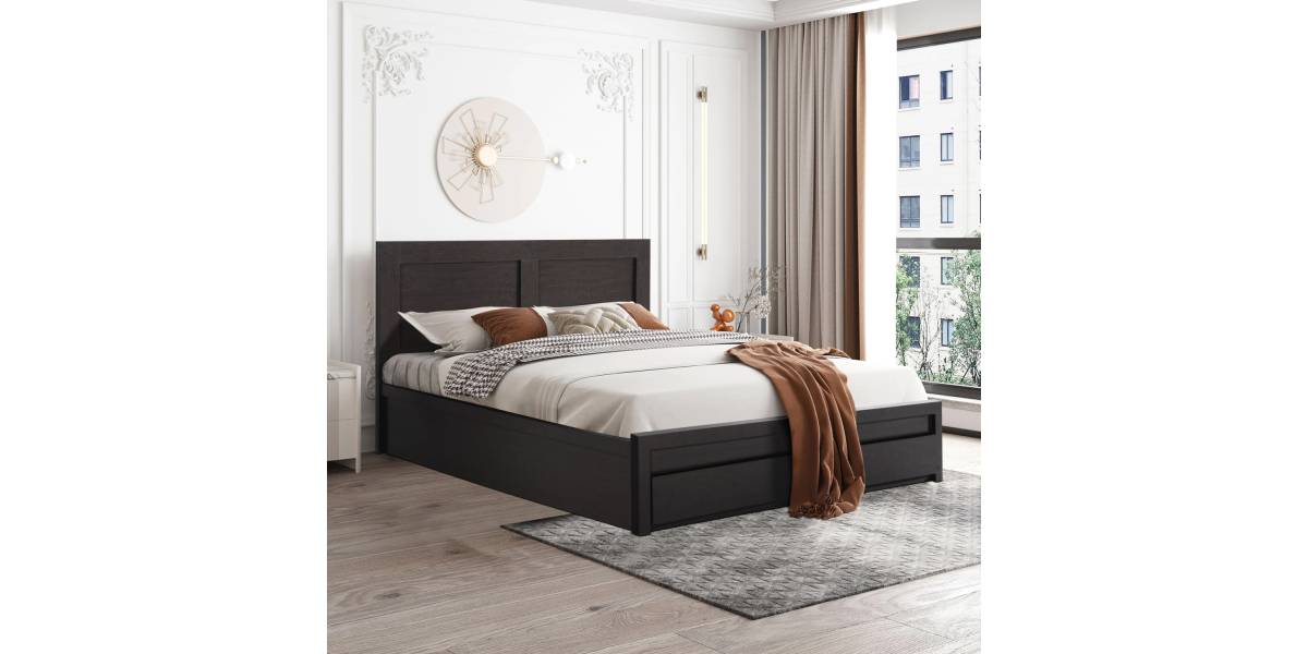 ΚΡΕΒΑΤΙ ΜΕΛΑΜΙΝΗΣ CAPRI HM312.11 ΜΕ 2 ΣΥΡΤΑΡΙΑ ΒΕΓΓΕ ΓΙΑ ΣΤΡΩΜΑ 150x200εκ.