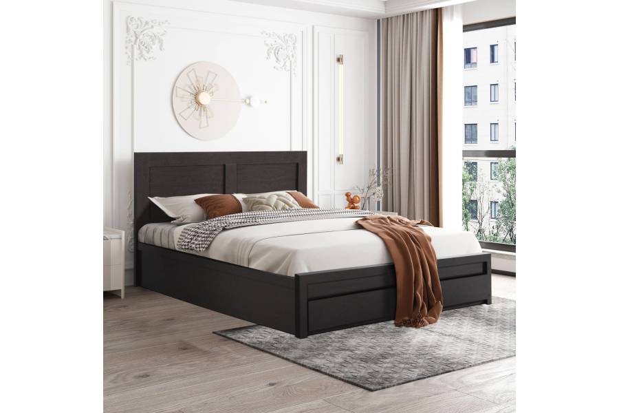 ΚΡΕΒΑΤΙ ΜΕΛΑΜΙΝΗΣ CAPRI HM312.11 ΜΕ 2 ΣΥΡΤΑΡΙΑ ΒΕΓΓΕ ΓΙΑ ΣΤΡΩΜΑ 150x200εκ.