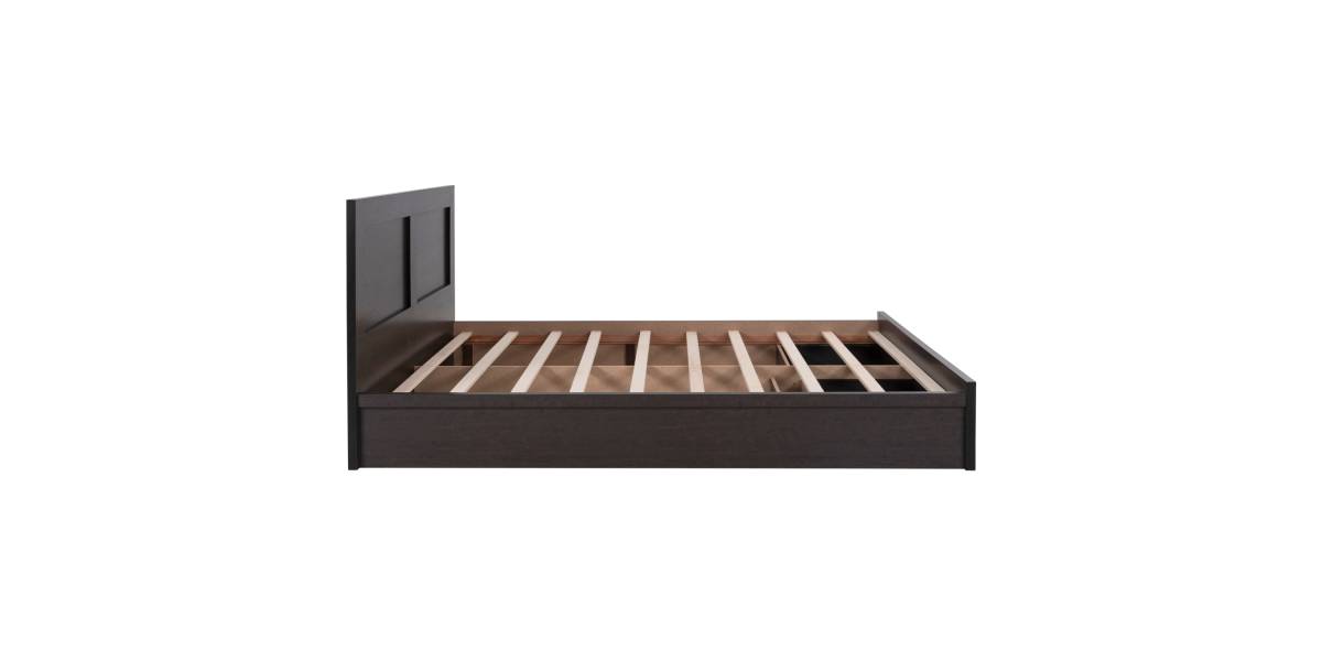ΚΡΕΒΑΤΙ ΜΕΛΑΜΙΝΗΣ CAPRI HM599.11 ΜΕ 2ΣΥΡΤΑΡΙΑ-WENGE- ΓΙΑ ΣΤΡΩΜΑ 140x200εκ.