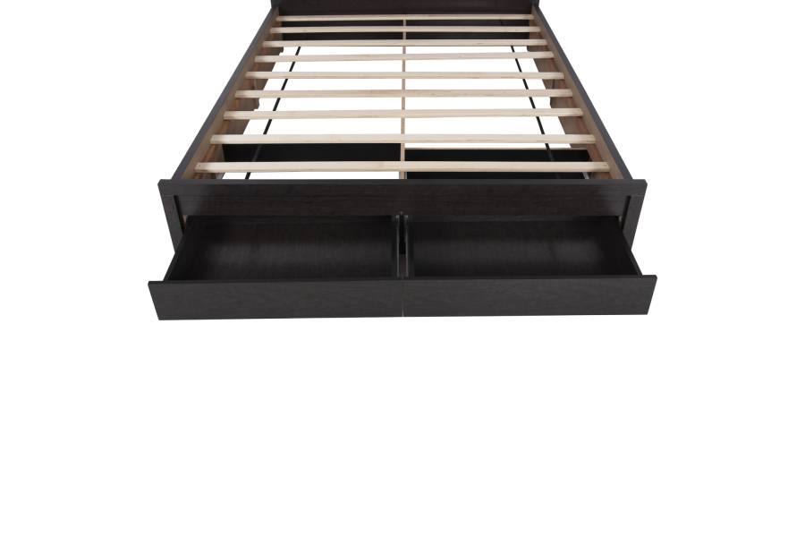 ΚΡΕΒΑΤΙ ΜΕΛΑΜΙΝΗΣ CAPRI HM599.11 ΜΕ 2ΣΥΡΤΑΡΙΑ-WENGE- ΓΙΑ ΣΤΡΩΜΑ 140x200εκ.