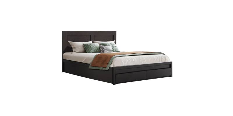 ΚΡΕΒΑΤΙ ΜΕΛΑΜΙΝΗΣ CAPRI HM399.11 ΜΕ 2ΣΥΡΤΑΡΙΑ-WENGE- ΓΙΑ ΣΤΡΩΜΑ 160x200εκ.