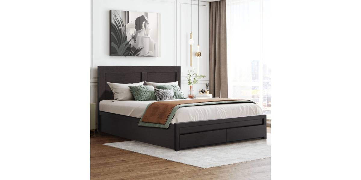 ΚΡΕΒΑΤΙ ΜΕΛΑΜΙΝΗΣ CAPRI HM399.11 ΜΕ 2ΣΥΡΤΑΡΙΑ-WENGE- ΓΙΑ ΣΤΡΩΜΑ 160x200εκ.
