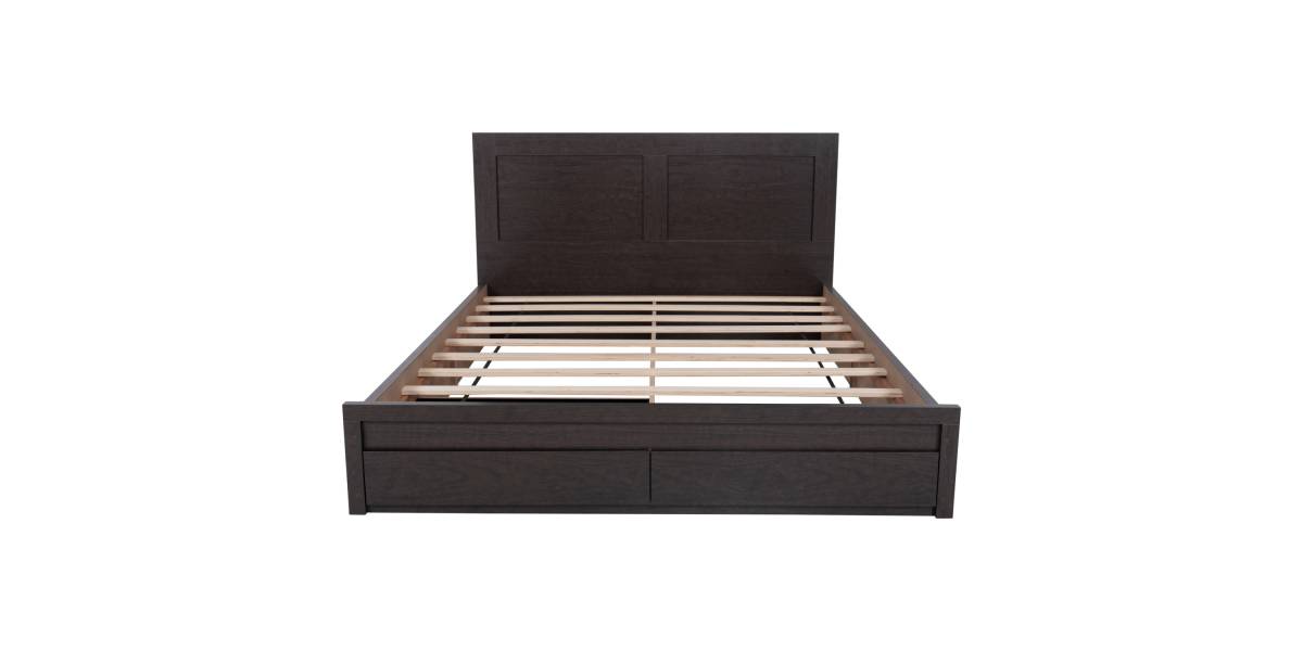 ΚΡΕΒΑΤΙ ΜΕΛΑΜΙΝΗΣ CAPRI HM399.11 ΜΕ 2ΣΥΡΤΑΡΙΑ-WENGE- ΓΙΑ ΣΤΡΩΜΑ 160x200εκ.