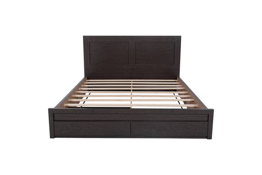 ΚΡΕΒΑΤΙ ΜΕΛΑΜΙΝΗΣ CAPRI HM399.11 ΜΕ 2ΣΥΡΤΑΡΙΑ-WENGE- ΓΙΑ ΣΤΡΩΜΑ 160x200εκ.