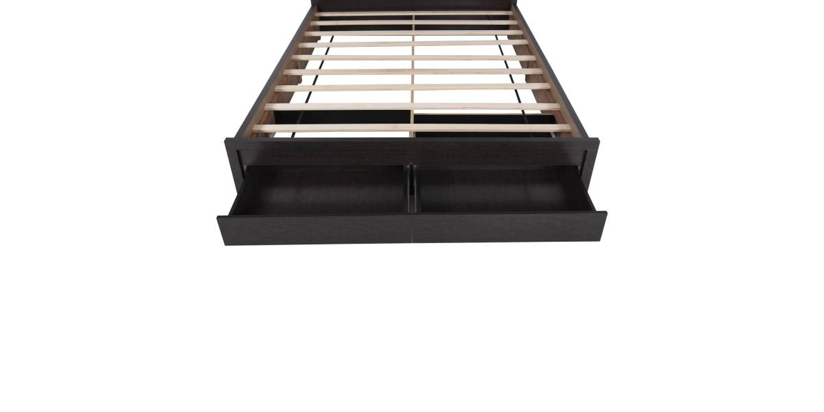 ΚΡΕΒΑΤΙ ΜΕΛΑΜΙΝΗΣ CAPRI HM399.11 ΜΕ 2ΣΥΡΤΑΡΙΑ-WENGE- ΓΙΑ ΣΤΡΩΜΑ 160x200εκ.
