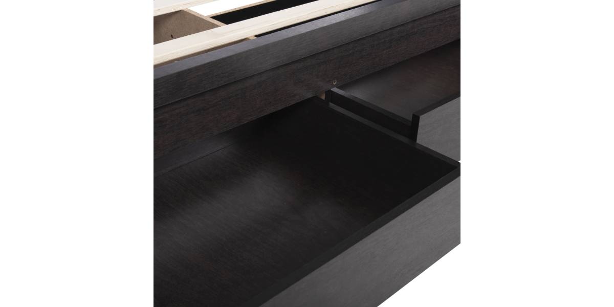 ΚΡΕΒΑΤΙ ΜΕΛΑΜΙΝΗΣ CAPRI HM399.11 ΜΕ 2ΣΥΡΤΑΡΙΑ-WENGE- ΓΙΑ ΣΤΡΩΜΑ 160x200εκ.