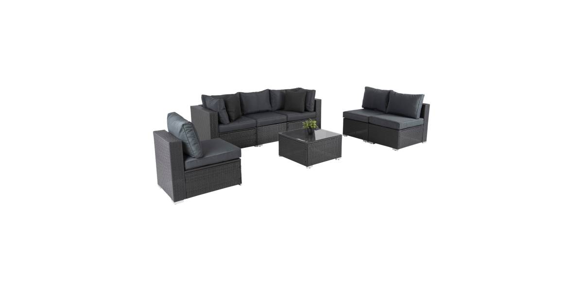 ΠΟΛΥΜΟΡΦΙΚΟ ΣΕΤ ΣΑΛΟΝΙ 7TMX GREN HM6091 ΣΥΝΘ.RATTAN ΑΝΘΡΑΚΙ-ΓΥΑΛΙ ΑΣΦΑΛΕΙΑΣ