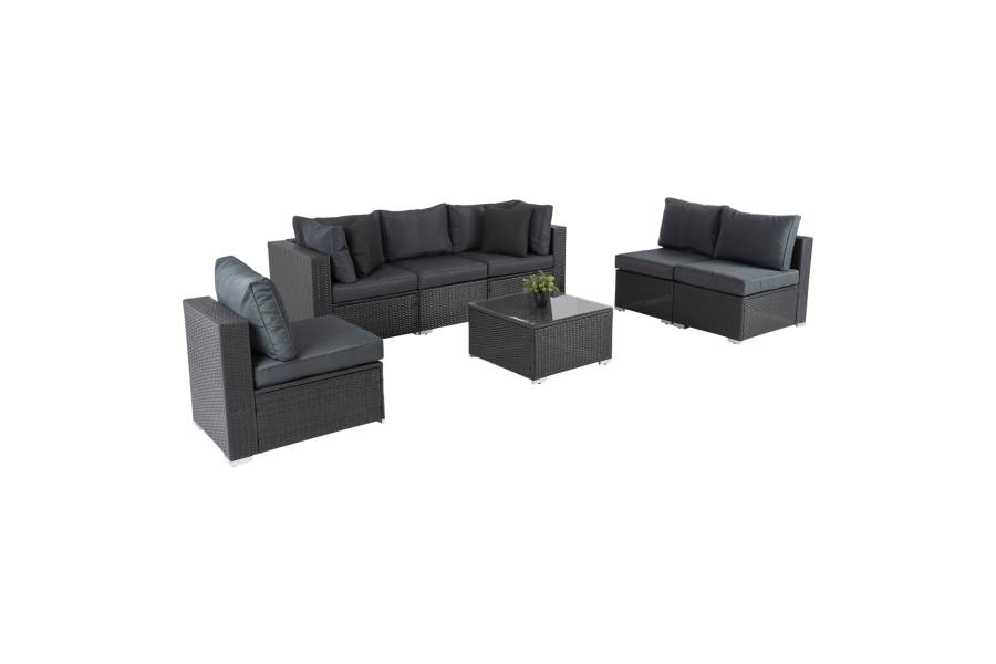 ΠΟΛΥΜΟΡΦΙΚΟ ΣΕΤ ΣΑΛΟΝΙ 7TMX GREN HM6091 ΣΥΝΘ.RATTAN ΑΝΘΡΑΚΙ-ΓΥΑΛΙ ΑΣΦΑΛΕΙΑΣ